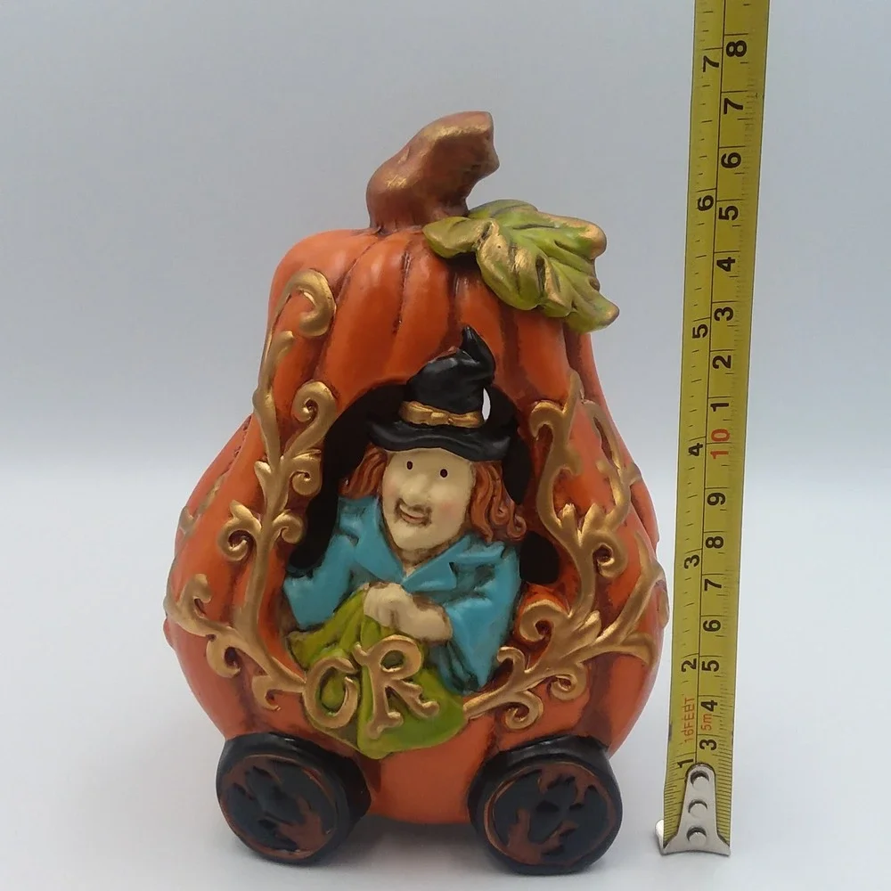 Cracker Barrel Pumpkin Train Set Halloween‎ Decor Witch Ghost Cat